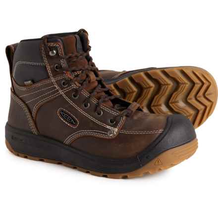 Keen Fort Wayne 6” Work Boots - Waterproof, Composite Safety Toe (For Men) in Dark Earth/Gum