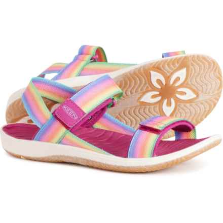 Keen Girls Elle Backstrap Sandals in Rainbow/Festival Fuchsia