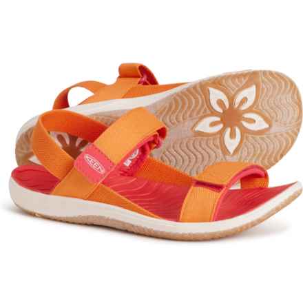 Keen Girls Elle Backstrap Sandals in Tangerine/Cayenne