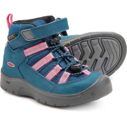 Keen Girls Hikeport 2 Sport Mid Hiking Boots - Waterproof, Leather in Blue Wing Teal/Fruit Dove
