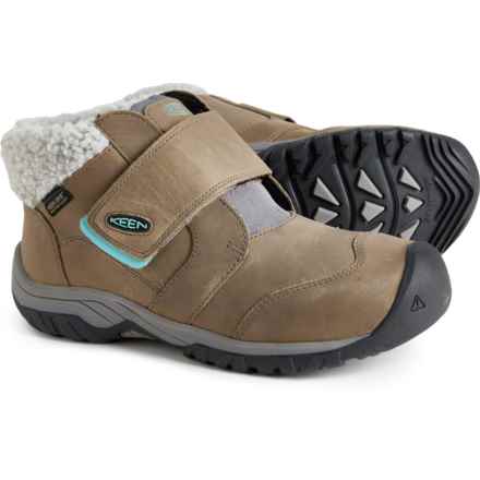 Keen Girls Kootenay IV Mid Boots - Waterproof, Insulated, Leather in Steel Grey/Porcelain