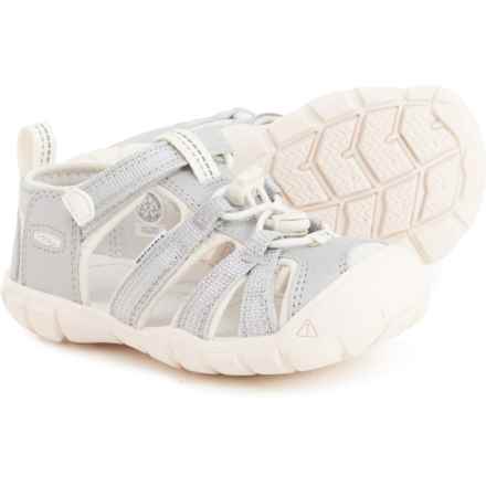 Keen Girls Seacamp II CNX Sandals in Silver/Star White