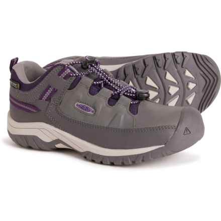 Keen Girls Targhee Low Hiking Shoes - Waterproof, Leather in Magnet/Tillandsia Purple