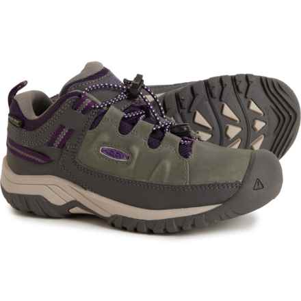 Keen Girls Targhee Low Hiking Shoes - Waterproof, Leather in Magnet/Tillandsia Purple