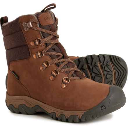 Keen Greta Snow Boots - Waterproof, Insulated, Leather (For Women) in Bison/Java