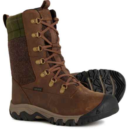 Keen Greta Tall Boots - Waterproof, Insulated (For Women) in Dark Earth/Green Plaid