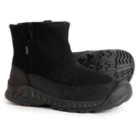 Keen Hood NXIS Pull-On Lea Boots - Waterproof, Insulated (For Men) in Black/Black