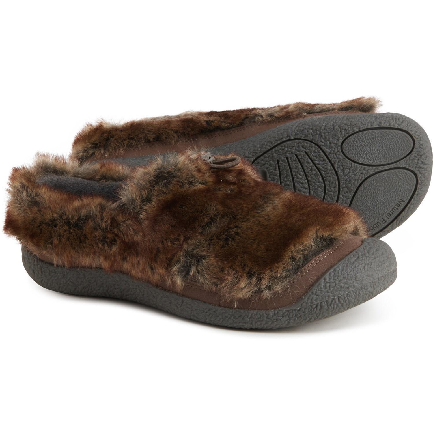 Faux fur slip hot sale on loafers