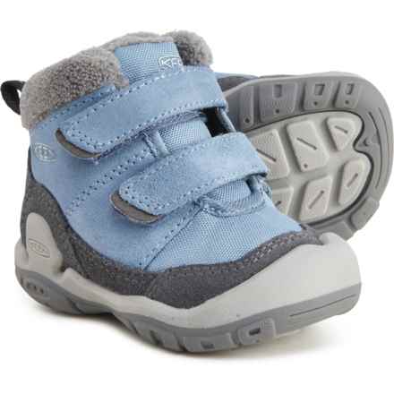 Keen Infant and Toddler Girls Knotch Chukka Boots - Insulated in Magnet/Blue Shadow