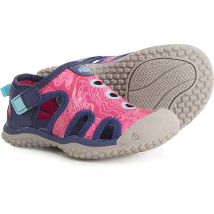Keen Infant and Toddler Girls Stingray Water Sandals in Blue Depths/Festival Fuchsia