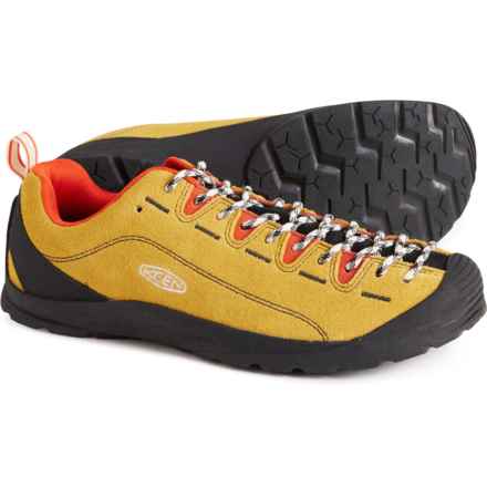 Keen Jasper Hiking Shoes - Suede (For Men) in Green Sulphur/Orange