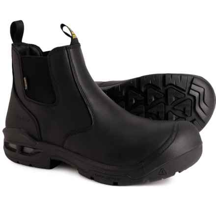 Keen Juneau Romeo Work Boots - Waterproof, Leather, Composite Safety Toe (For Men) in Black/Black