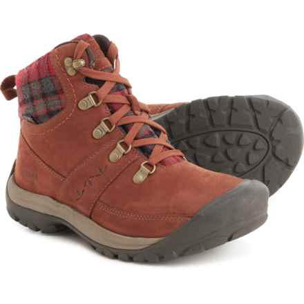 Keen Kaci III Winter Mid Boots - Waterproof, Insulated (For Women) in Tortoise Shell/Red Plaid