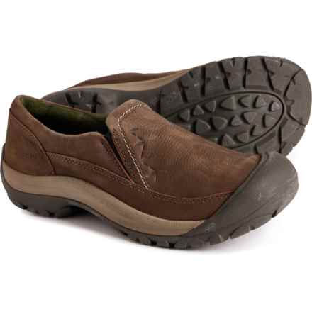 Keen Kaci III Winter Shoes - Leather, Slip-Ons (For Women) in Dark Earth/Plaid