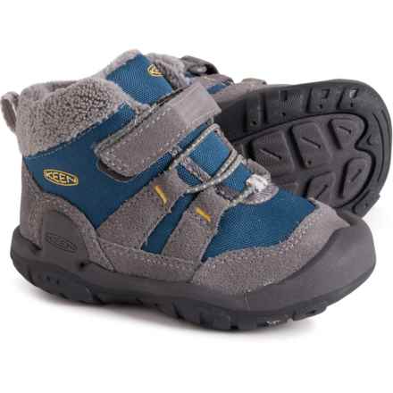 Keen Little Boys Knotch Chukka Boots - Insulated in Steel Grey/Blue Wing Teal