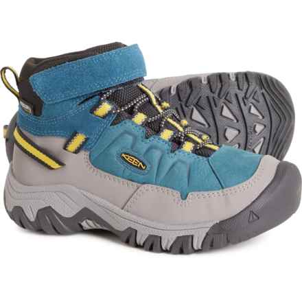 Keen Little Boys Targhee IV Mid Hiking Boots - Waterproof in Legion Blue/Antique Moss