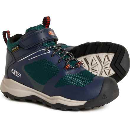 Keen Little Boys Wanduro Mid Hiking Shoes - Waterproof in Sky Captain/Sea Moss