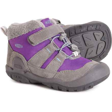 Keen Little Girls Knotch Chukka Boots - Insulated in Steel Grey/Charisma