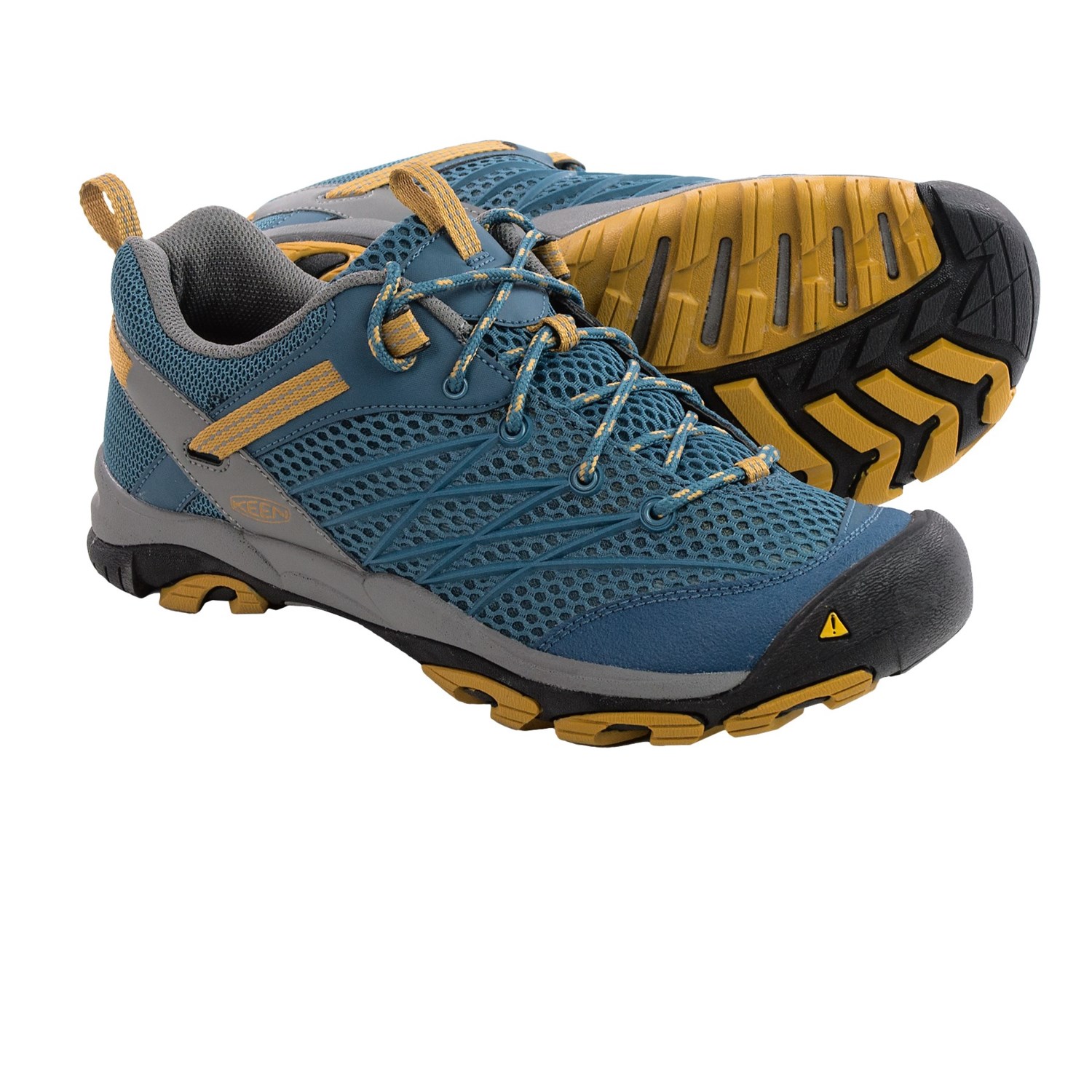 Keen Marshall Hiking Shoes (For Men) in Indian Teal/Amber Green