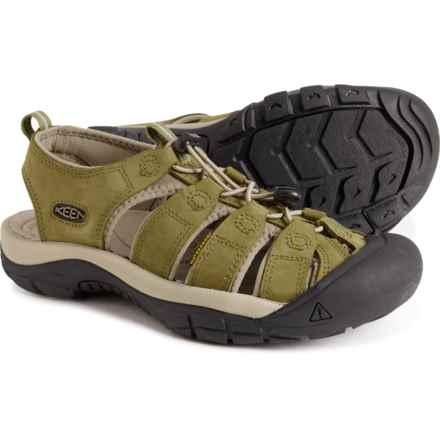 Keen Newport Sport Sandals - Waterproof, Leather (For Men) in Martini Olive/Brindle