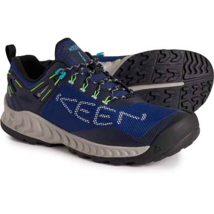 Keen NXIS Evo Hiking Shoes - Waterproof (For Men) in Sky Captain/Green Flash