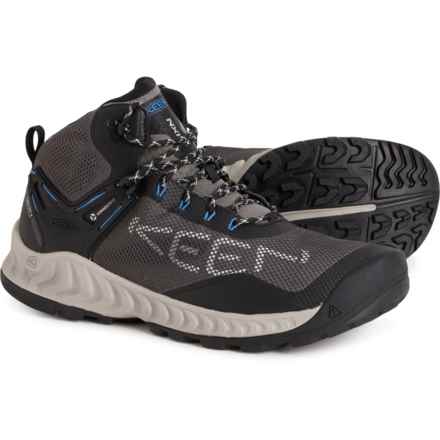 Keen NXIS Evo Mid Hiking Boots - Waterproof (For Men) in Magnet/Bright Cobalt