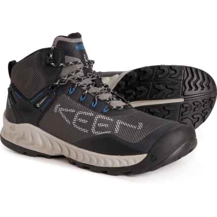 Keen NXIS Evo Mid Hiking Boots - Waterproof (For Men) in Magnet/Bright Cobalt