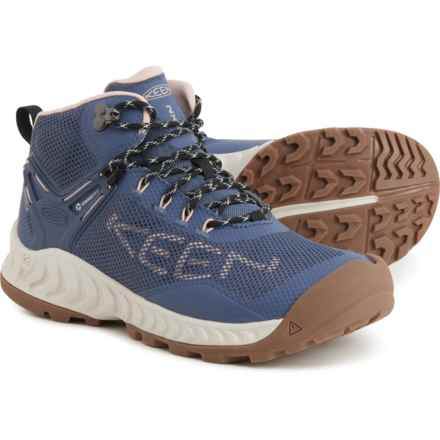 Keen NXIS Evo Mid Hiking Boots - Waterproof (For Women) in Vintage Indigo/Harbor Gray