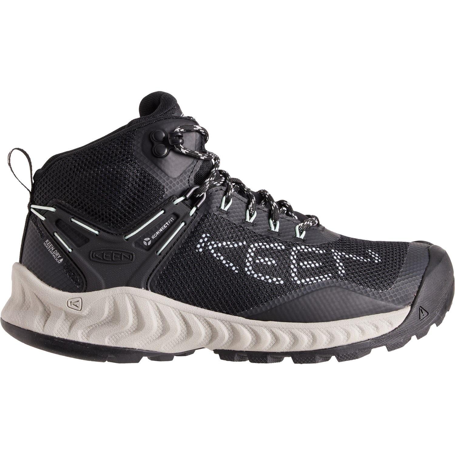 (取寄) キーン レディース ネクシス エボ ミッド ハイキング ブーツ Keen women NXIS Evo Mid Hiking Boots (For Women)  Black/Blue Glass Keen NXIS Evo Mid Hiking Boots (For Women) - Save 41%