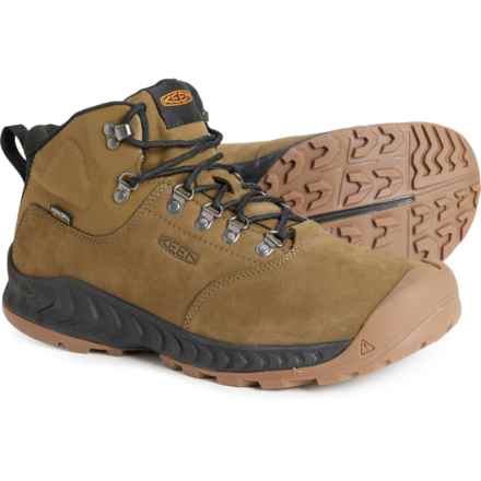 Keen NXIS Explorer Mid Hiking Boots - Waterproof, Leather (For Men) in Dark Olive/Black