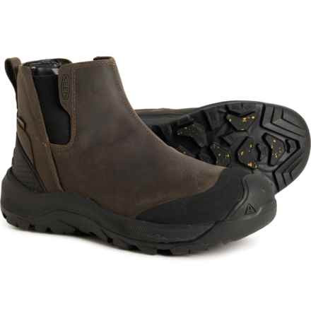 Keen Revel IV Chelsea Boots - Waterproof, Insulated, Leather (For Men) in Canteen/Black