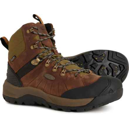 Keen Revel IV Mid Polar Hiking Boots - Waterproof, Insulated (For Men) in Bison/Orange Pepper