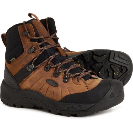 Keen Revel IV Mid Polar Hiking Boots - Waterproof, Insulated, Leather (For Men) in Dark Earth/Caramel Cafe