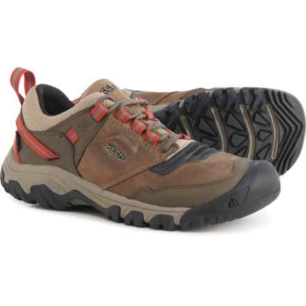Keen Ridge Flex Hiking Shoes - Waterproof (For Men) in Timberwolf/Ketchup