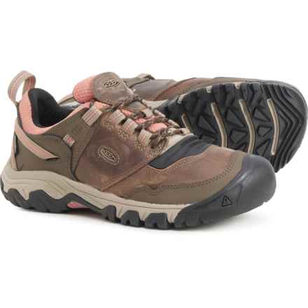 Keen Ridge Flex Hiking Shoes - Waterproof (For Women) in Timberwolf/Brick Dust