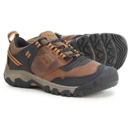 Keen Ridge Flex Hiking Shoes - Waterproof, Leather (For Men) in Bison/Golden Brown