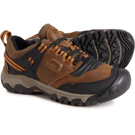 Keen Ridge Flex Hiking Shoes - Waterproof, Leather (For Men) in Bison/Golden Brown
