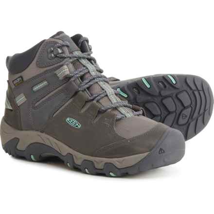 Keen Steens Mid Hiking Boots - Waterproof, Leather (For Women) in Steel Grey/Ocean Wave