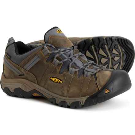 Keen Targhee II Hiking Shoes - Waterproof, Nubuck (For Men) in Gargoyle/Midnight Navy