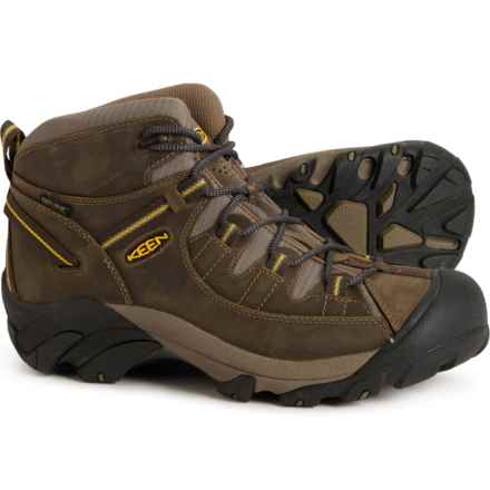 Keen Targhee II Mid Hiking Boots - Waterproof, Leather (For Men) in Black Olive/Yellow