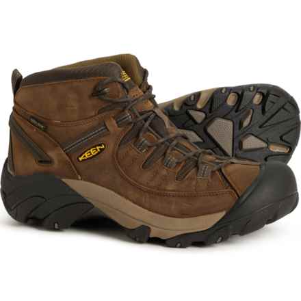 Keen Targhee II Mid Hiking Boots - Waterproof, Leather (For Men) in Canteen/Dark Olive