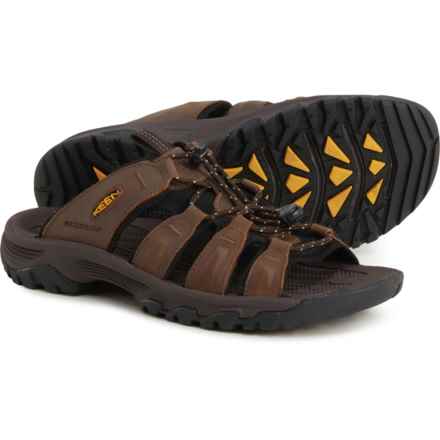 Keen Targhee III Slide Sport Sandals - Leather (For Men) in Bison/Mulch
