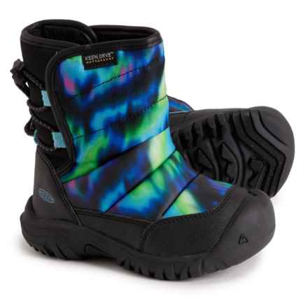 Keen Toddler Boys Puffrider Snow Boots - Waterproof, Insulated in Northern Lights/Black