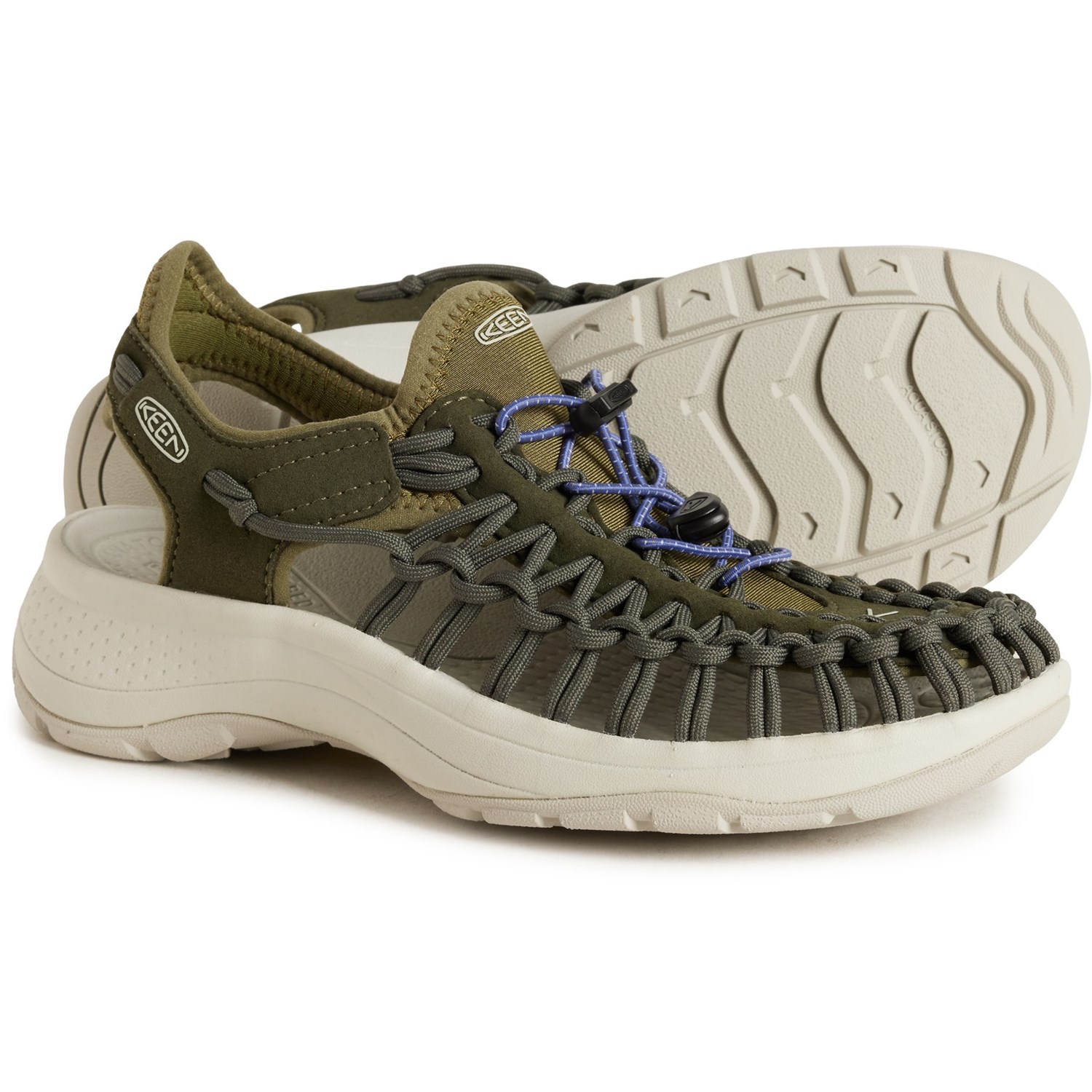 靴 KEEN UNEEK ASTORIA Women's 2-Cord Wedge Sandals | Black | KEEN Footwear