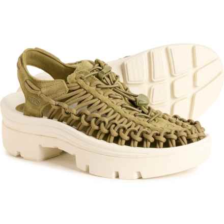 Keen Uneek PLT Sneakers - Leather (For Women) in Martini Olive/Star White