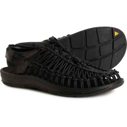 Keen Uneek Premium Sport Sandals - Leather (For Men) in Black