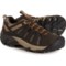 Keen Voyageur Hiking Shoes - Leather (For Men) in Black Olive/Inca Gold