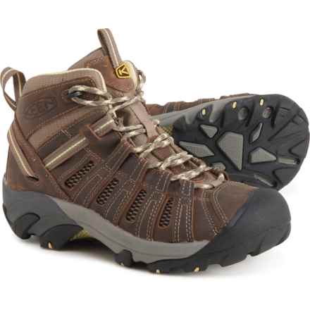 Keen Voyageur Mid Hiking Boots - Leather (For Women) in Brindle/Custard