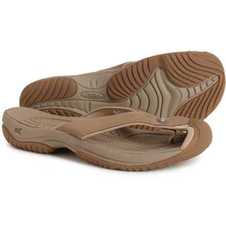Keen Waimea TG Flip-Flops - Leather (For Men) in Brindle/Birch