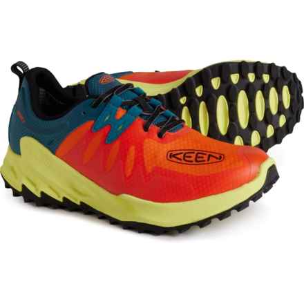 Keen Zionic Hiking Shoes - Weatherproof (For Men) in Scarlet Ibis/Deep Lagoon